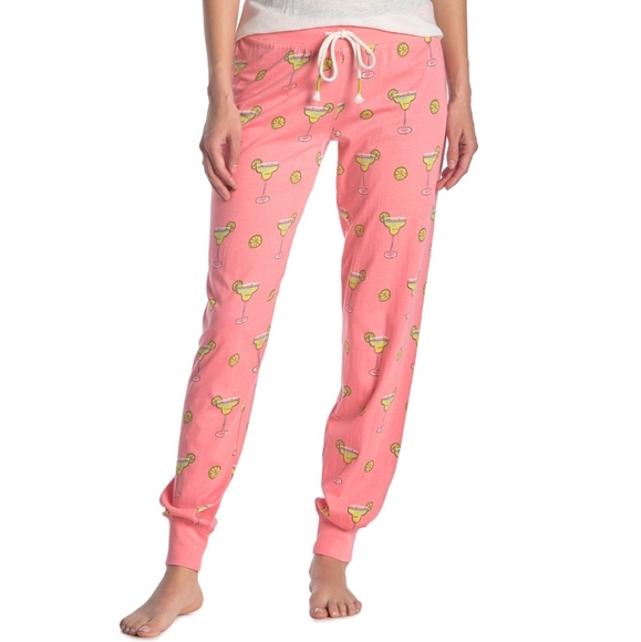 PJ Salvage Pants - PJ Salvage Margarita Print Lounge Jogger Pink L 🆕